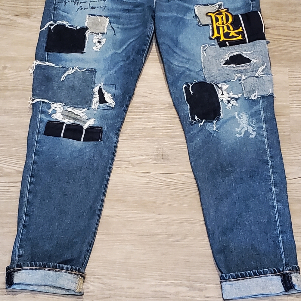 Ralph Lauren Blue Patchwork Boyfriend Jeans